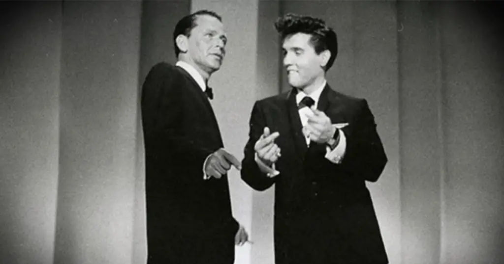 Incredible 1960s Footage Of 25 Year Old Elvis Presley Singing Duet With Frank Sinatra Is Truely