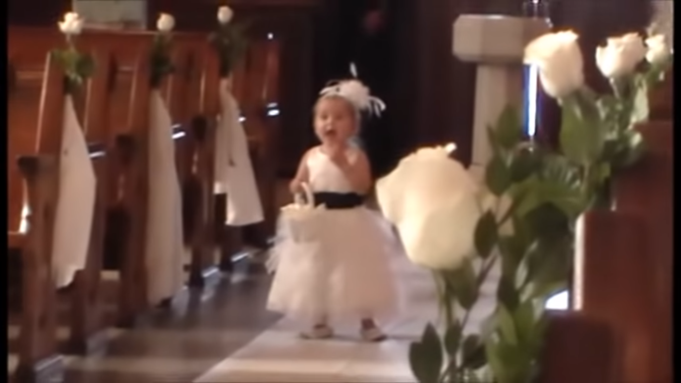 funny flower girl