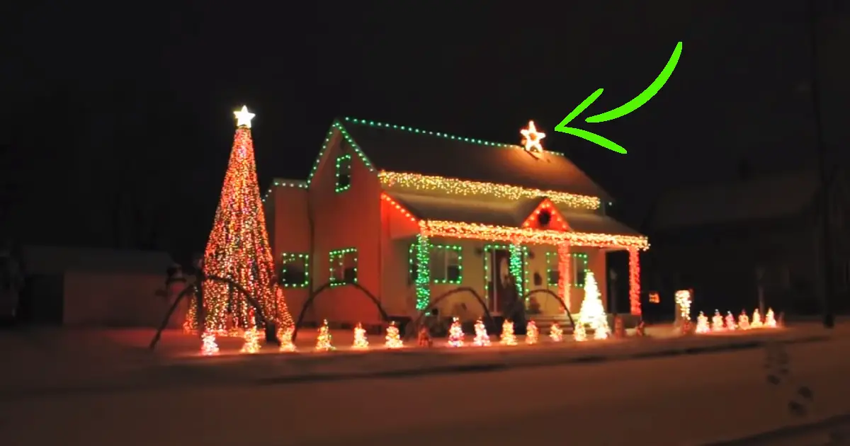 He Put Christmas Lights On His House. But Pay Close Attention To That