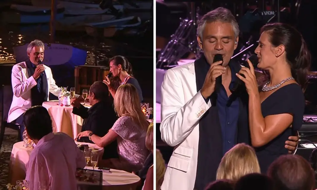 Andrea Bocelli & His Wife Share The Stage For A Romantic Duet