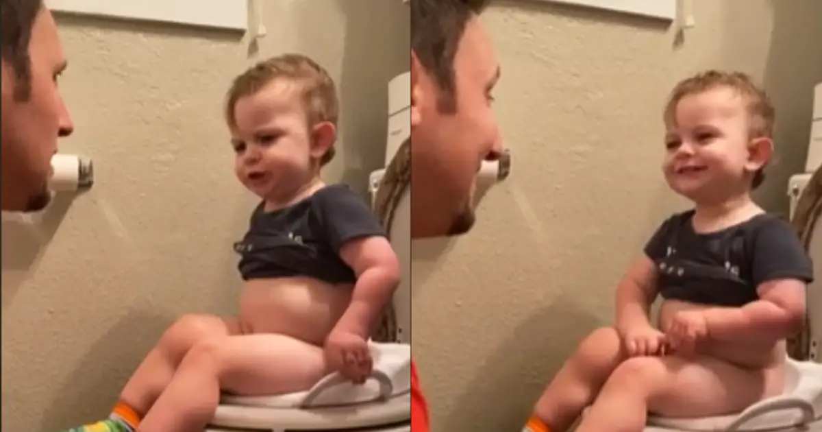 Boy’s Potty-training Talk is So Funny, It Makes His Dad Cry With Laughter