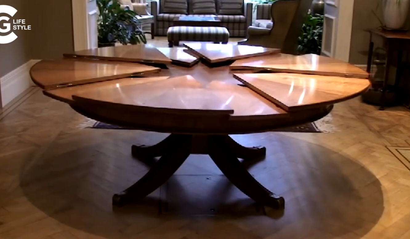 круглый стол трансформер для гостиной
