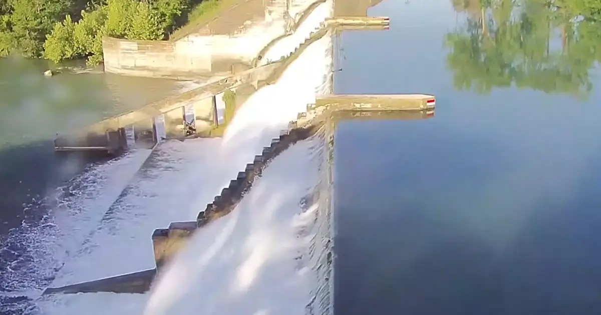 Security Camera Catches Rare Footage of Dam Failure